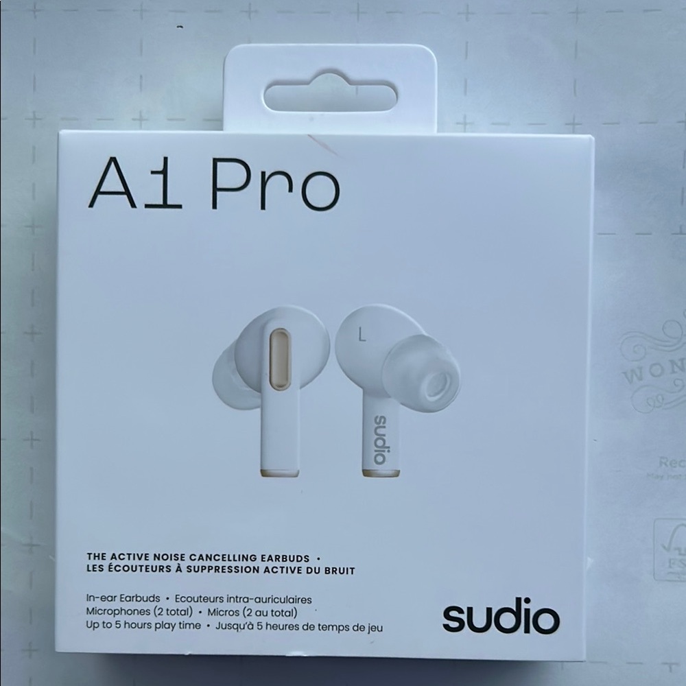 Sudio A1 Pro White Earbuds